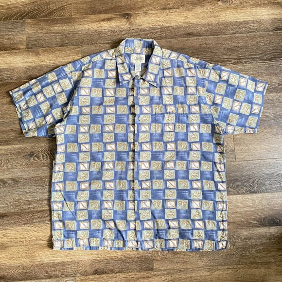 R&R Classic Vintage Tribal Pattern Hawaiian Shirt - Picture 2 of 6